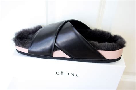 celine sandals fur|second hand fur celine sandals.